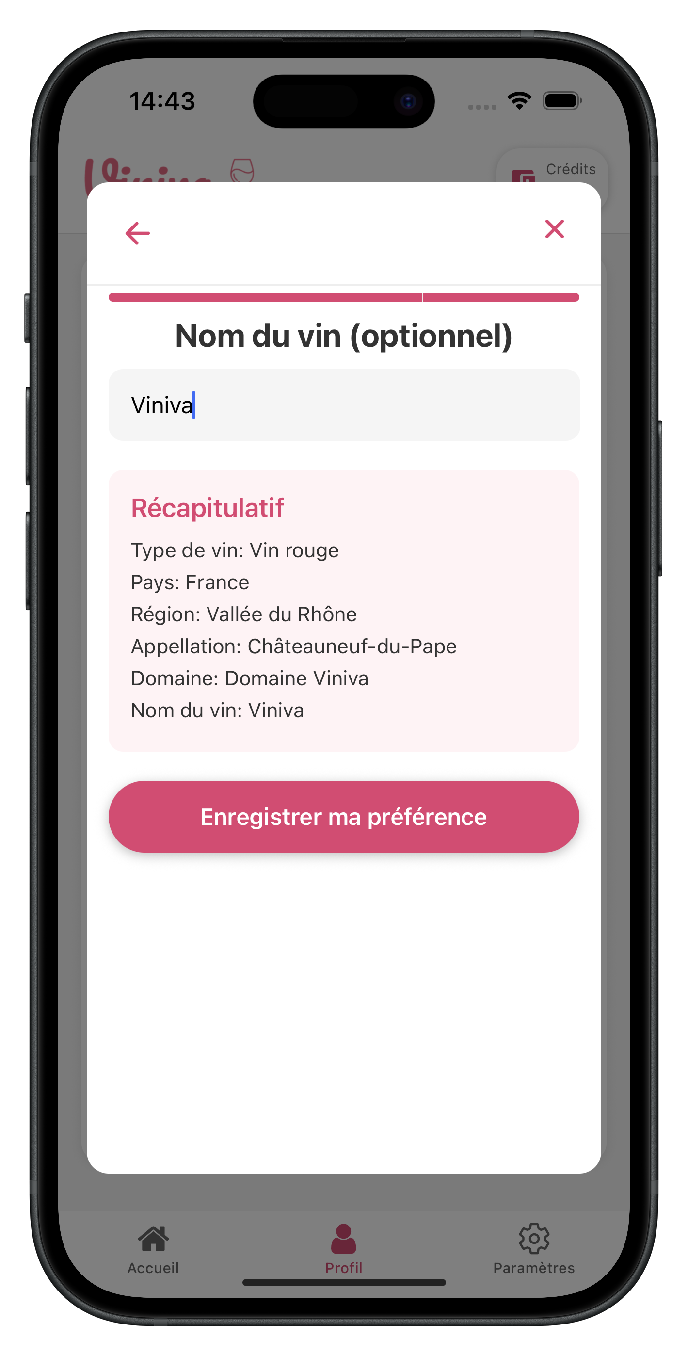 Étape 6: Confirmation